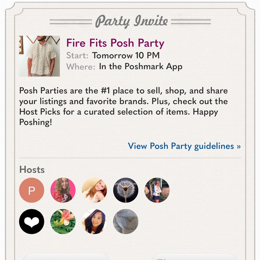 Cohosting a posh party April 25, 10pm est and 7pm pst